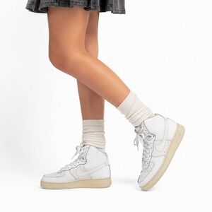 Nike Air Force 1 High GS Youth Sneakers Size 6.5Y White High Top 653998-100